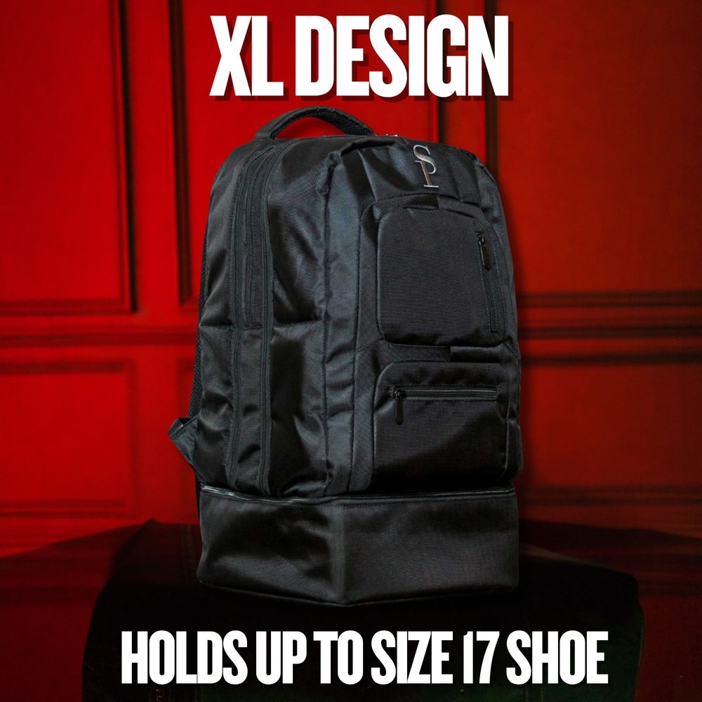 Black Durable Sneaker Backpack With Multiple Comp… - image 4